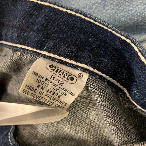 Vintage 80s Gitano Dark Denim Long Midi Jean Pencil Skirt M - Picture 11 of 11